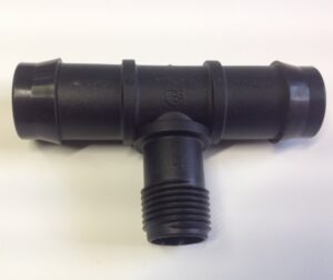 Tee male threaded 25mm x 1/2 BSPM