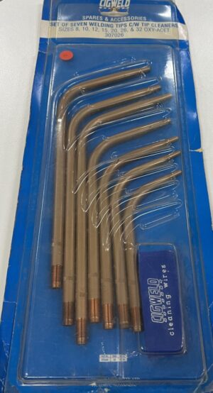 Cigweld welding tip set with tip cleaners